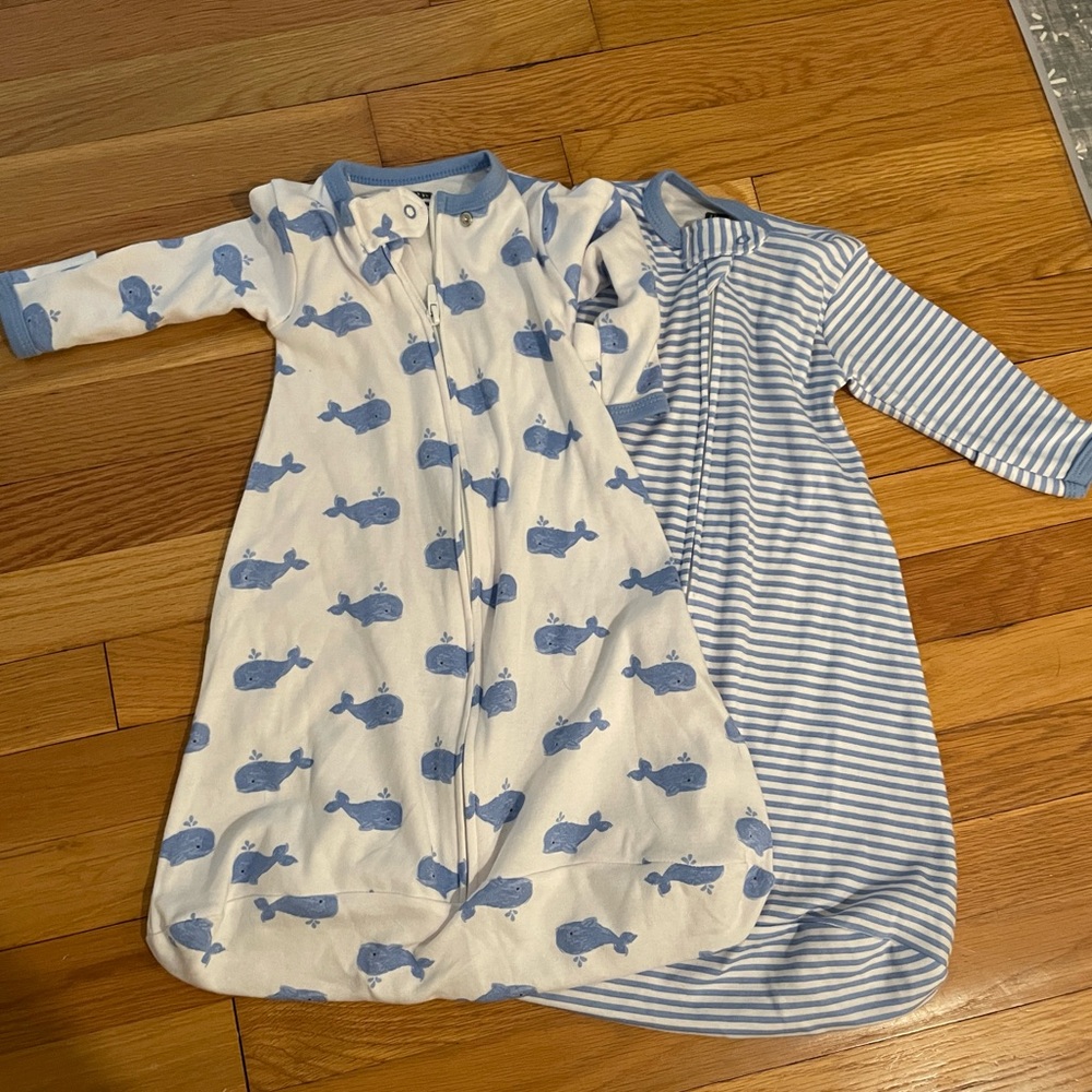 Hudson Baby Set of 2 Long Sleeve Sleep Sacks, 0-3 mo